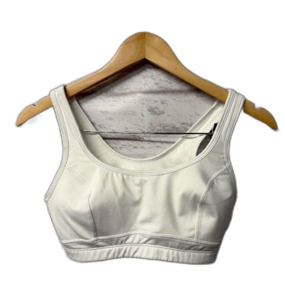 Moving Comfort Sports Bra DriLayer Running Size 34C White Athletic Supportive